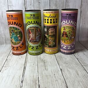 HG Toys 12” Round Puzzle Snow White Pied Piper Hansel & Gretel Rumpelstiltskin